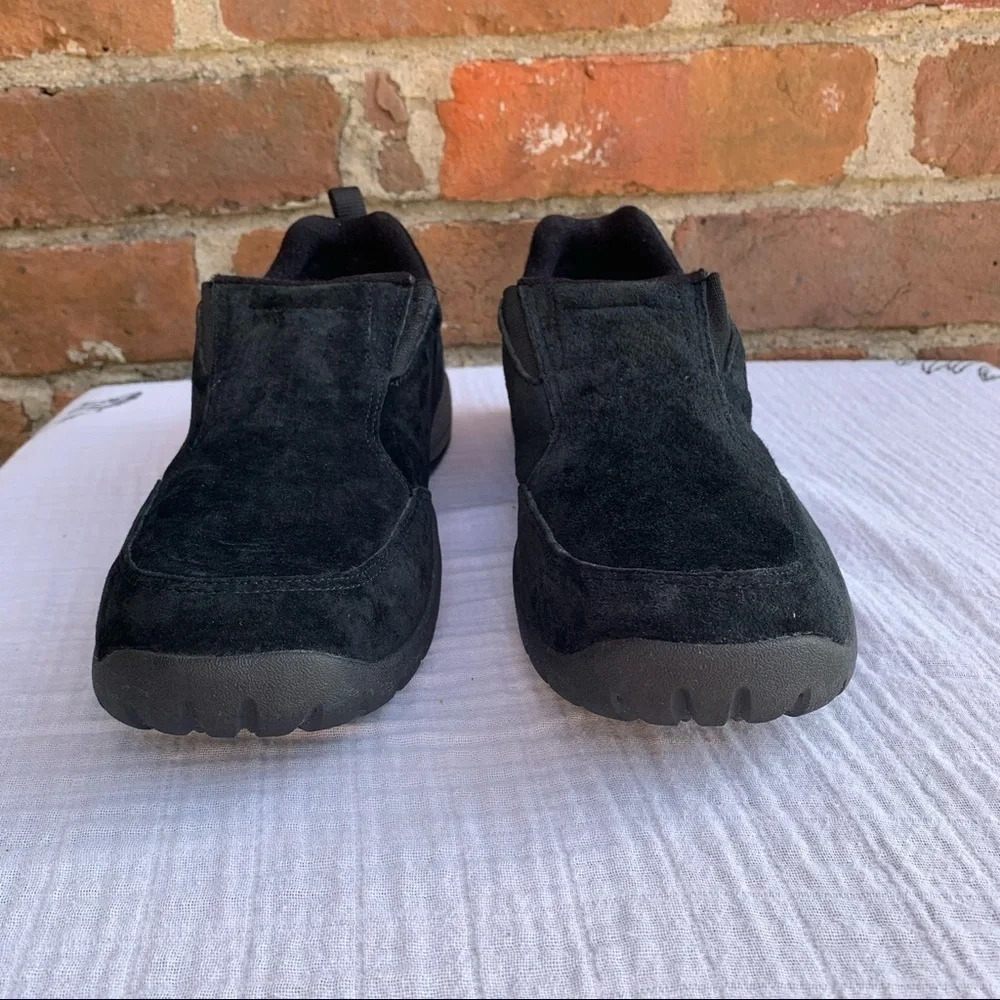CABELA'S Comfort Shoes Slip-On Hiking Walking Black Suede 84-1122 Womens… - Picture 3 of 10